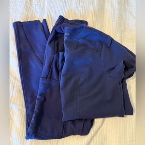 Used Jaanuu Navy Blue Scrub Set